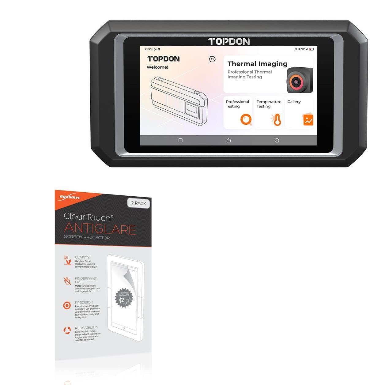 BoxWave Screen Protector Compatible With Topdon TC003 - ClearTouch Anti-Glare (2-Pack), Anti-Fingerprint Matte Film Skin