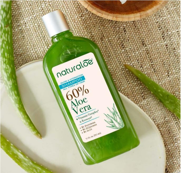 Miniatura 6 de Champú + acondicionador que brilla e hidratación - 24 onzas líquidas - Fórmula 100% vegana infundida con gel de aloe vera - Ecológico, libre