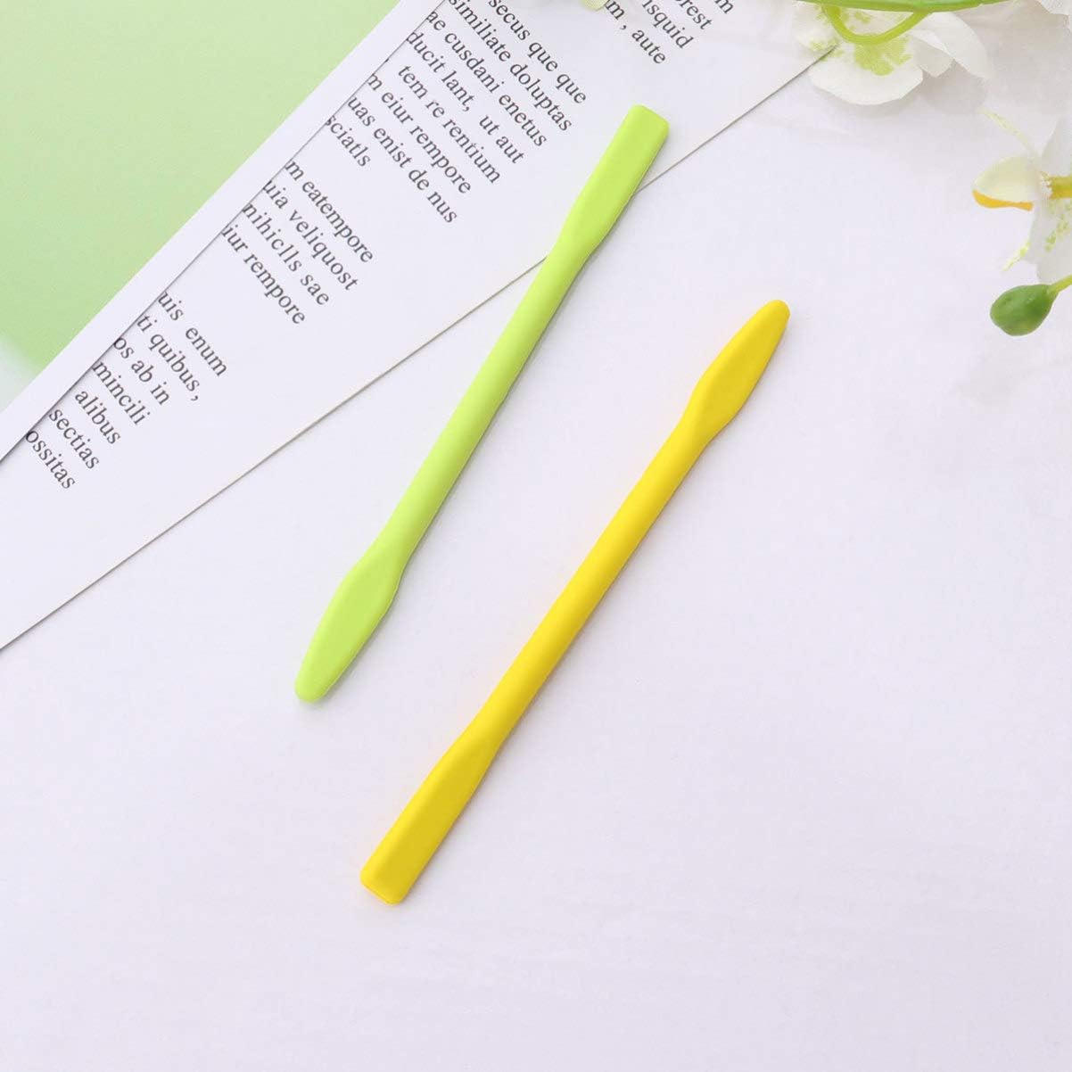 EXCEART 5pcs Silicone Stir Stick Diy Makeup Tools for Face Mask Lotion Mud Travel Size Easy to Apply Random Colors image 5