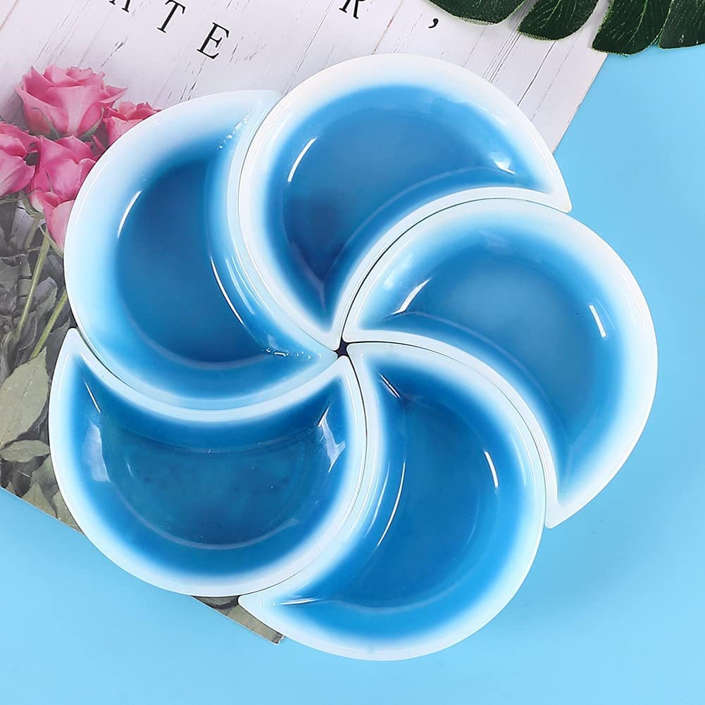EnaMeena 1-Pack Moon-Shaped 6-Inch Serving Tray Silicone Molds. Perfect for Epoxy Resin Casting, Dining Areas, Home Decor, DIY Projects, and Gifting. 3