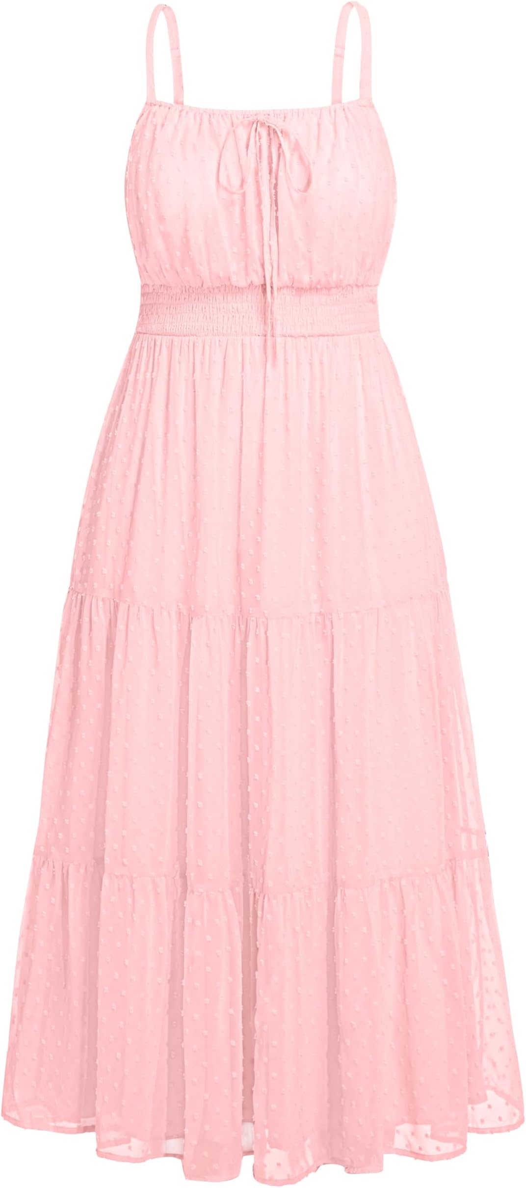 Plus Size Summer Dresses - Boho Maxi Sundress with Pockets Spaghetti Strap Long Casual Sun Dress for Vacation and Beach