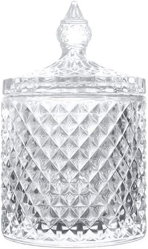 Danmu Art 1pc clear Glass Storage with Lid Candy Jar Biscuit Box Containers (300ml)