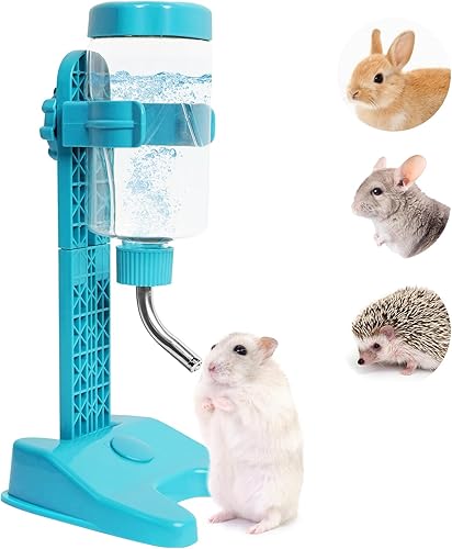 VANNON Dispensador de agua de pie para mascotas, dispensador de botella de agua para perros con soporte, a prueba de fugas, botella de agua lenta