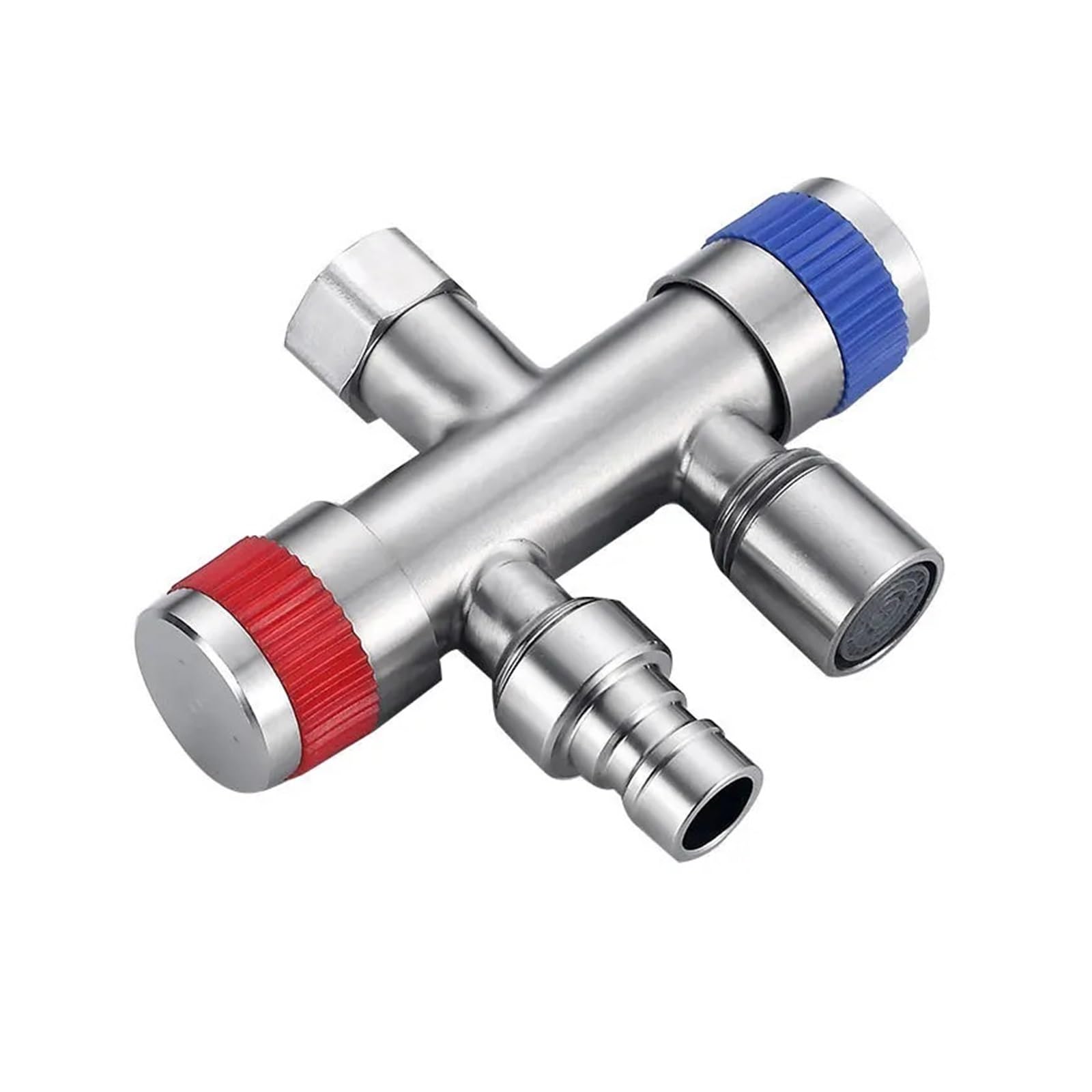 Robinet en acier inoxydable 304 double sortie G1/2 pour machine à laver et jardin