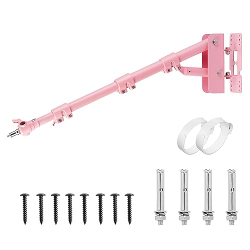 Selens Ring Light Wall Mount 39.37''/100cm with 180° Swivel Boom Arm for Beauty Salons, Barber, Tattoo, Live Streaming, Recording, Pink
