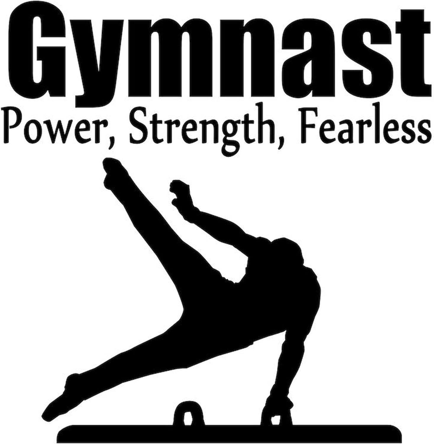 CafePress Awesome Gymnast 20x12 Wall Decal, Vinyl Wall Peel, Reusable Wall Cling