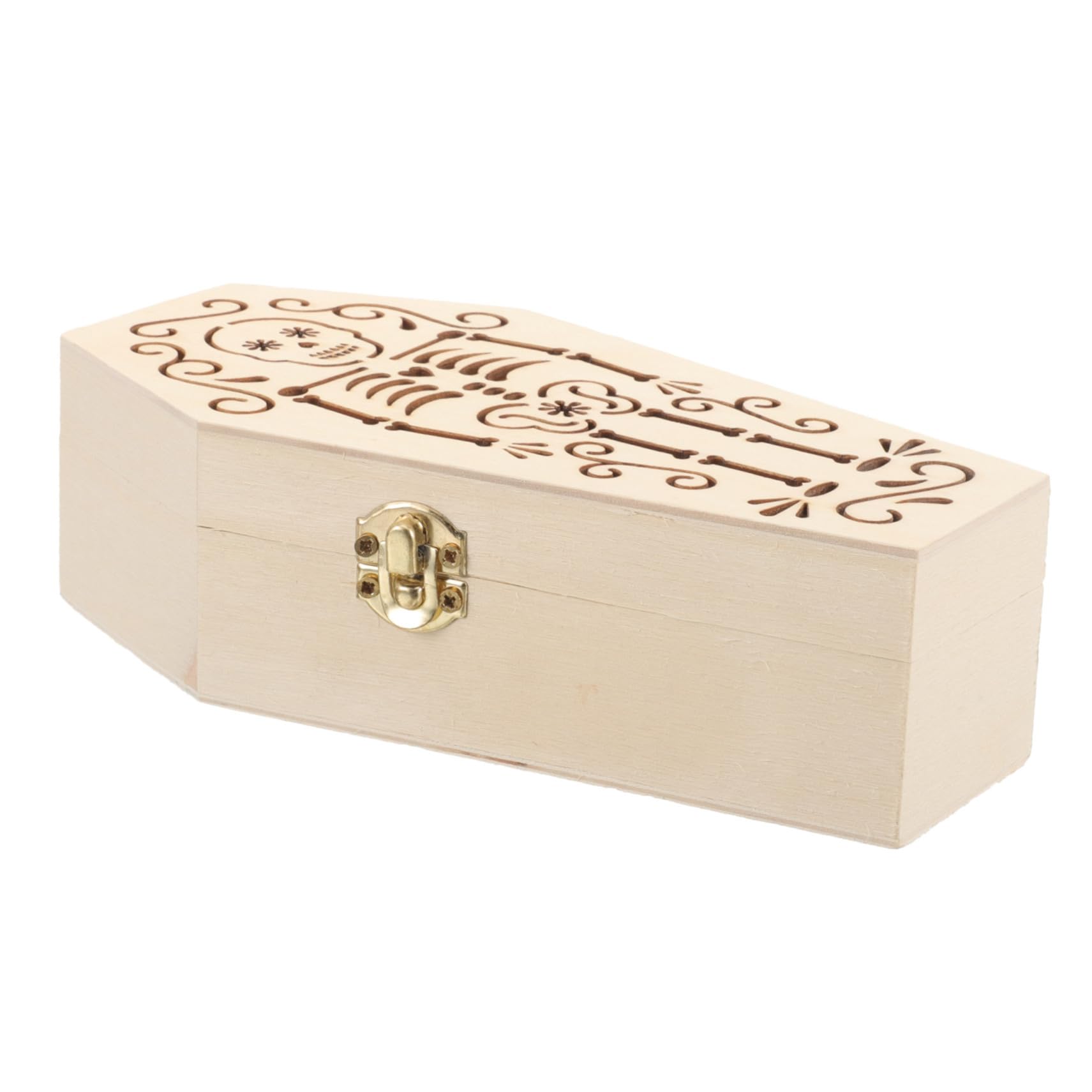 ABOOFAN Urna De Perro Pequeñas Urnas para Cenizas Ataúd Cinerario para Mascotas Ataúd De Madera Sin Terminar Ataúd De Gato Víspera De Todos Los Santos Pequeño Ataúd Hueso Pequeño Metal