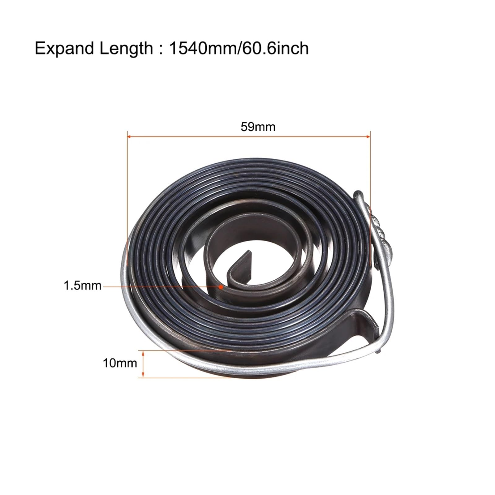 Sprężyny do wiertarek stołowych, 1-540mm 59x10x15mm Wiertarka Zespół Cewki Powrotne