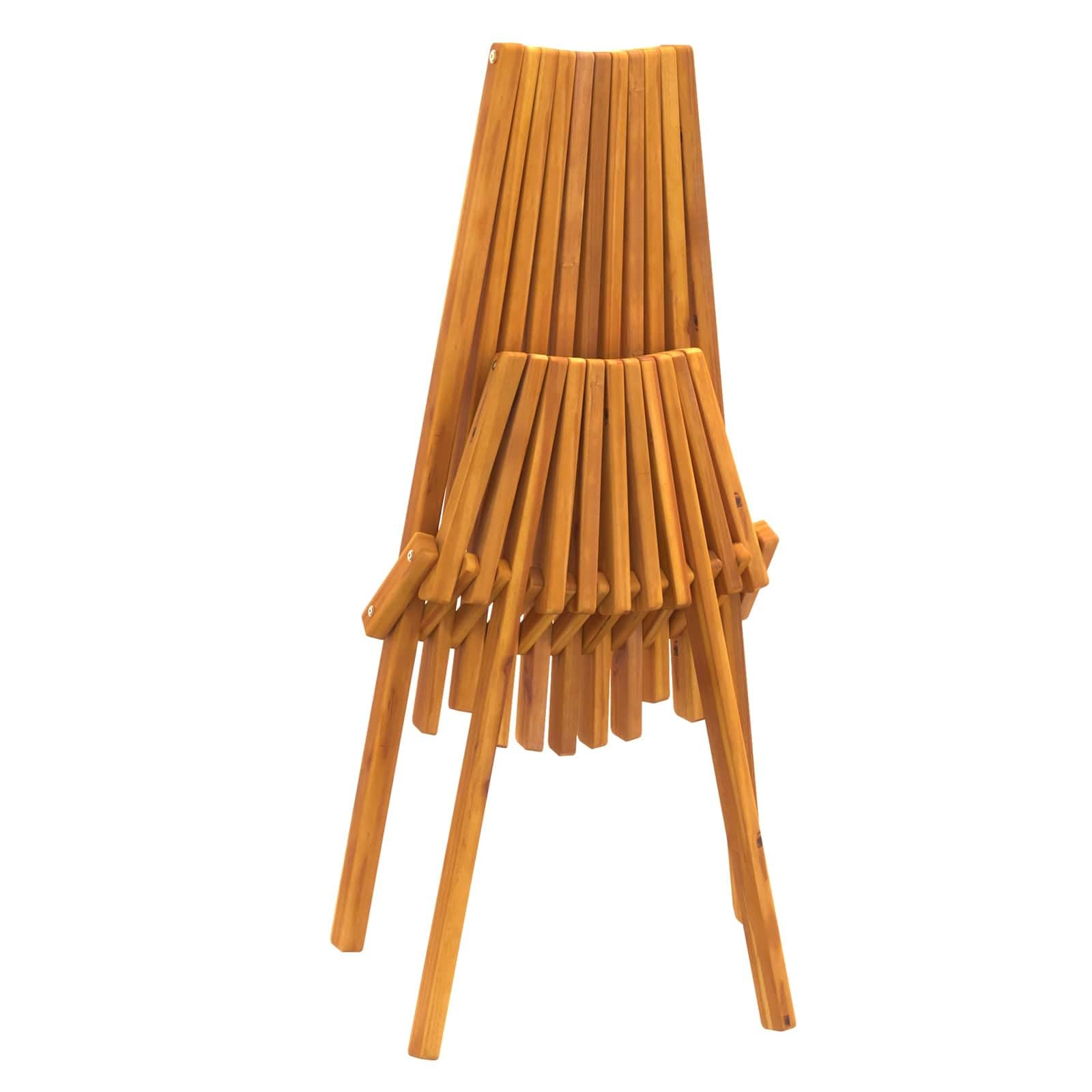 vidaXL Sedia 2 PCS Marrone 69 x 56 x 84 cm Legno di Acacia Massello, Sedia Pieghevole Rustica da Giardino e terrazzo, Relax in Acacia, Perfetta per Il Patio, Beige