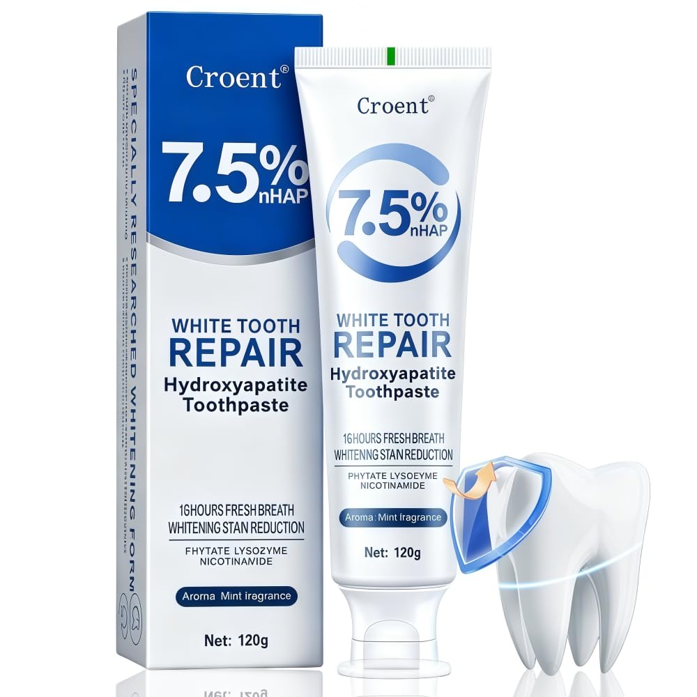 アパタイト 歯磨き粉, 7.5% Hydroxyapatite Toothpaste,120G For Enamel Protection And Tooth Strengthening, Gentle And Effective Formula, Fresh Breath