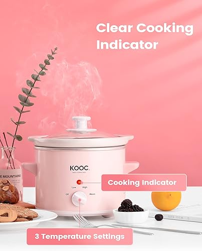Miniatura 2 de Grupo de paquetes: olla de cocción lenta KOOC de 2 cuartos (con 5 forros gratis) + 1 paquete adicional de 10 forros para una fácil limpieza