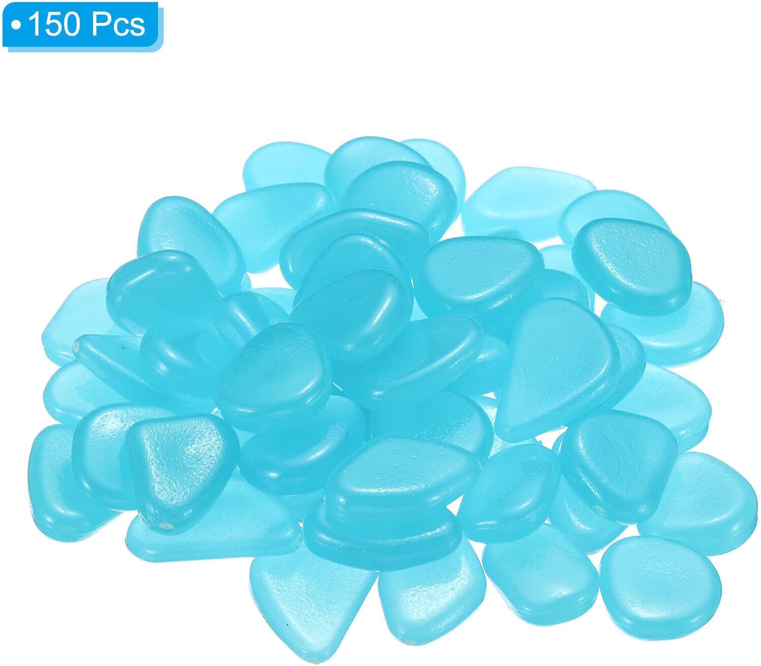 Home and Garden Parts 150pcs Glow Rocks 20-30mm Decoration Pebbles Luminous Stones Decor Blue #CN/251024/02396
