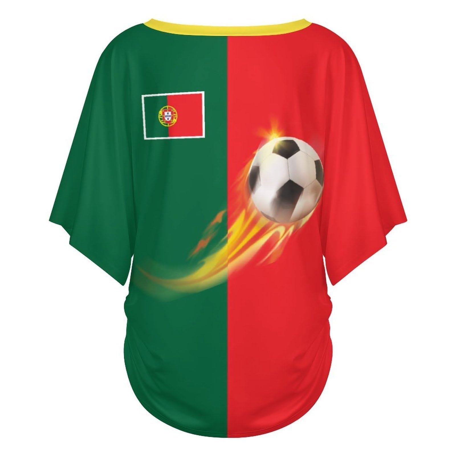 T Shirt Personnalisé Femme Fan Foot Coupe du Monde Oversize Col V Imprimé Drapeau National Maillot Manches Courtes 2026