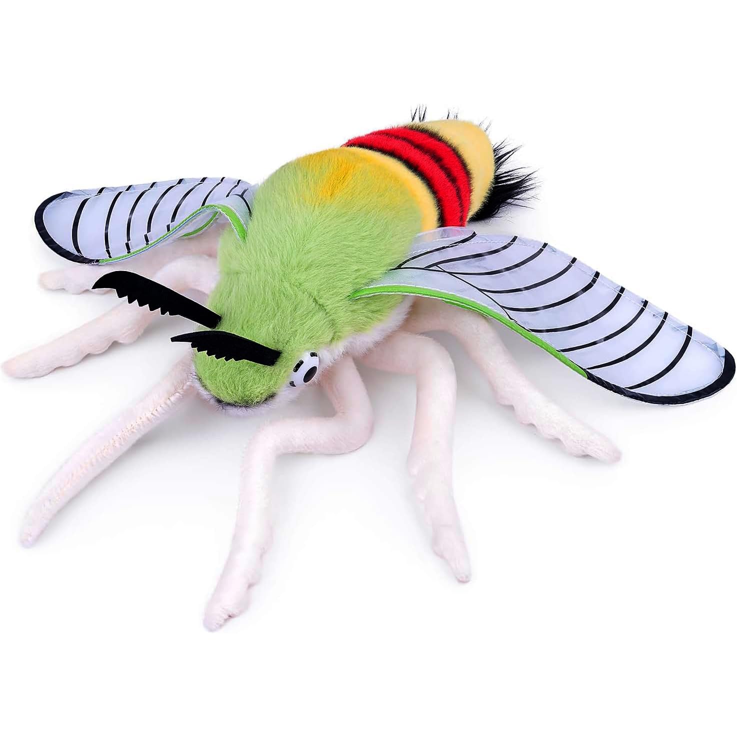 PuffPurrs Lifelike Pellucid Hawk Moth Toy, Realistic Transparent Wings Teddy Stuffed Animal
