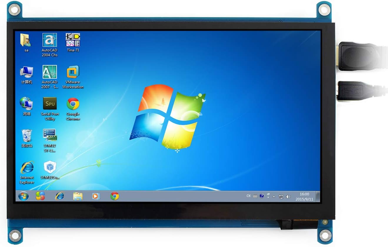 Waveshare 7inch Display for Raspberry Pi 4 Capacitive Touchscreen HDMI LCD 1024x600 Pixel IPS Monitor support All RPi/Jetson Nano/PC - Image 3