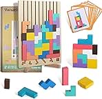 Comprar Shengou Puzzle de Madera Tetris 3D, Juguetes Educativos, Juego Rompecabezas con 452 Colorido Bloques Geométricos,Juguetes Montessori Niños 3 4 5 Años