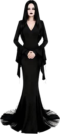 Cosplay.fm Women's Vintage Gothic Maxi Dress with Train