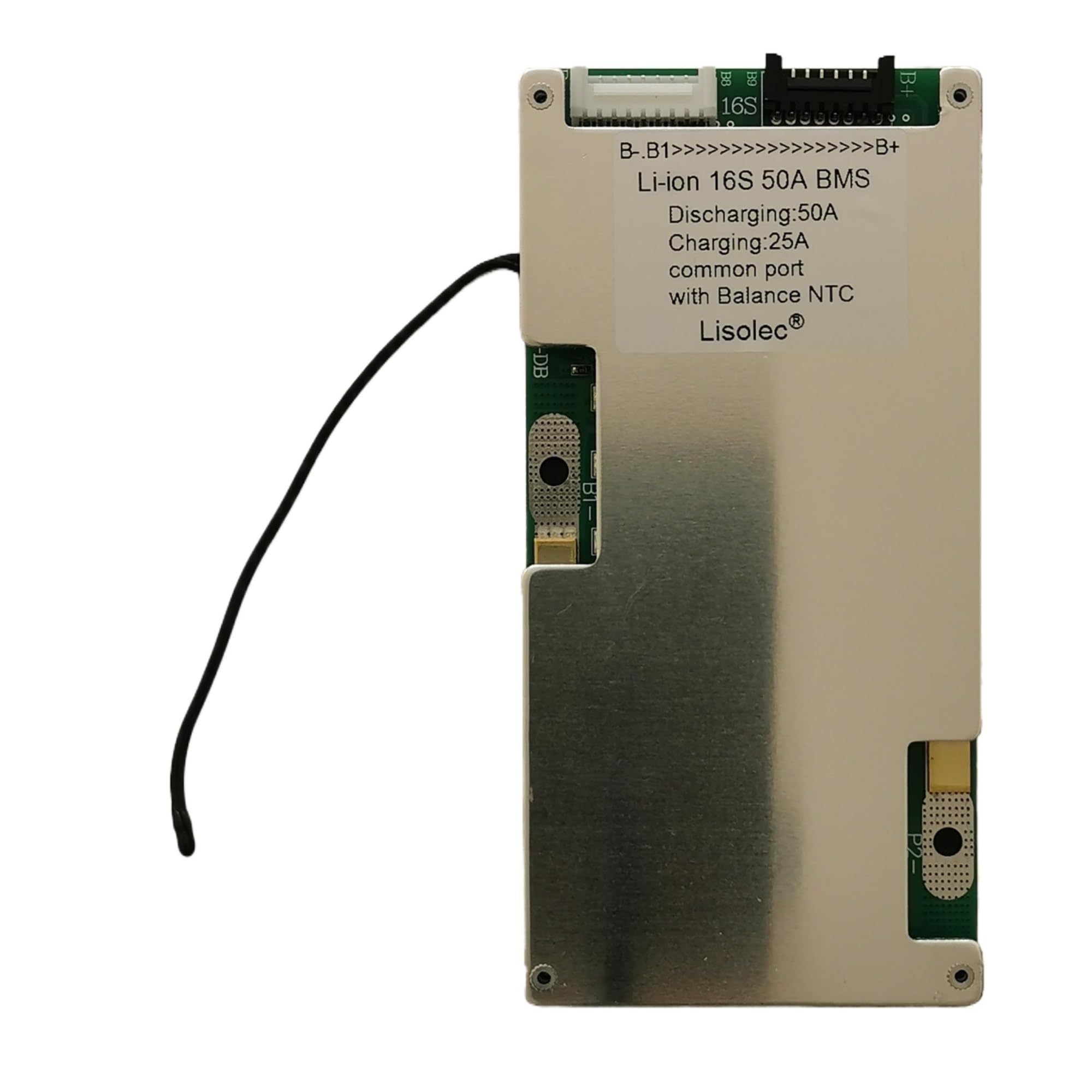 Batería LiFePO4 de iones de litio de 5S a 20S, equilibrio BMS y Sensor de temperatura NTC, 12V, 18V, 24V, 36V, 48V, 60V, 72V, 40A, 50A, 60A, 80A, 100A, 120A, PCB PCM(100A Common Port NTC,Li-ion 16S)