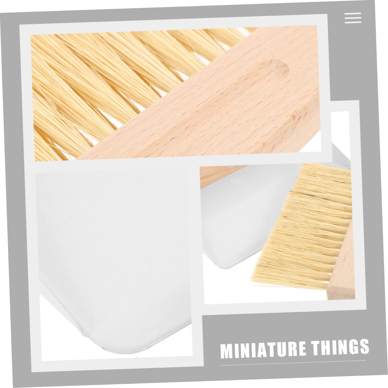 Set Spazzola e Paletta da Scrivania Mini 2 Pezzi in Ferro