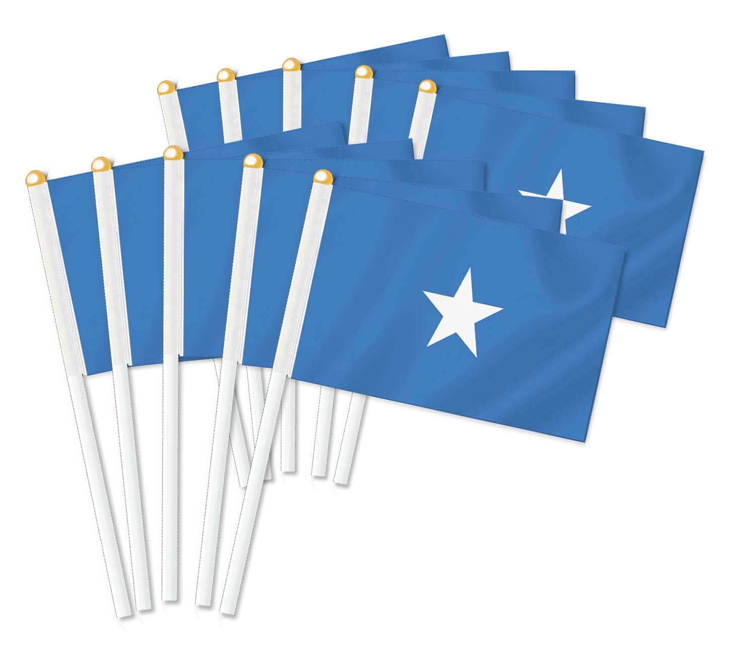 25 PCS Somalia Handheld Flag,Somalian Decor Hand Held,Decoration Banner
