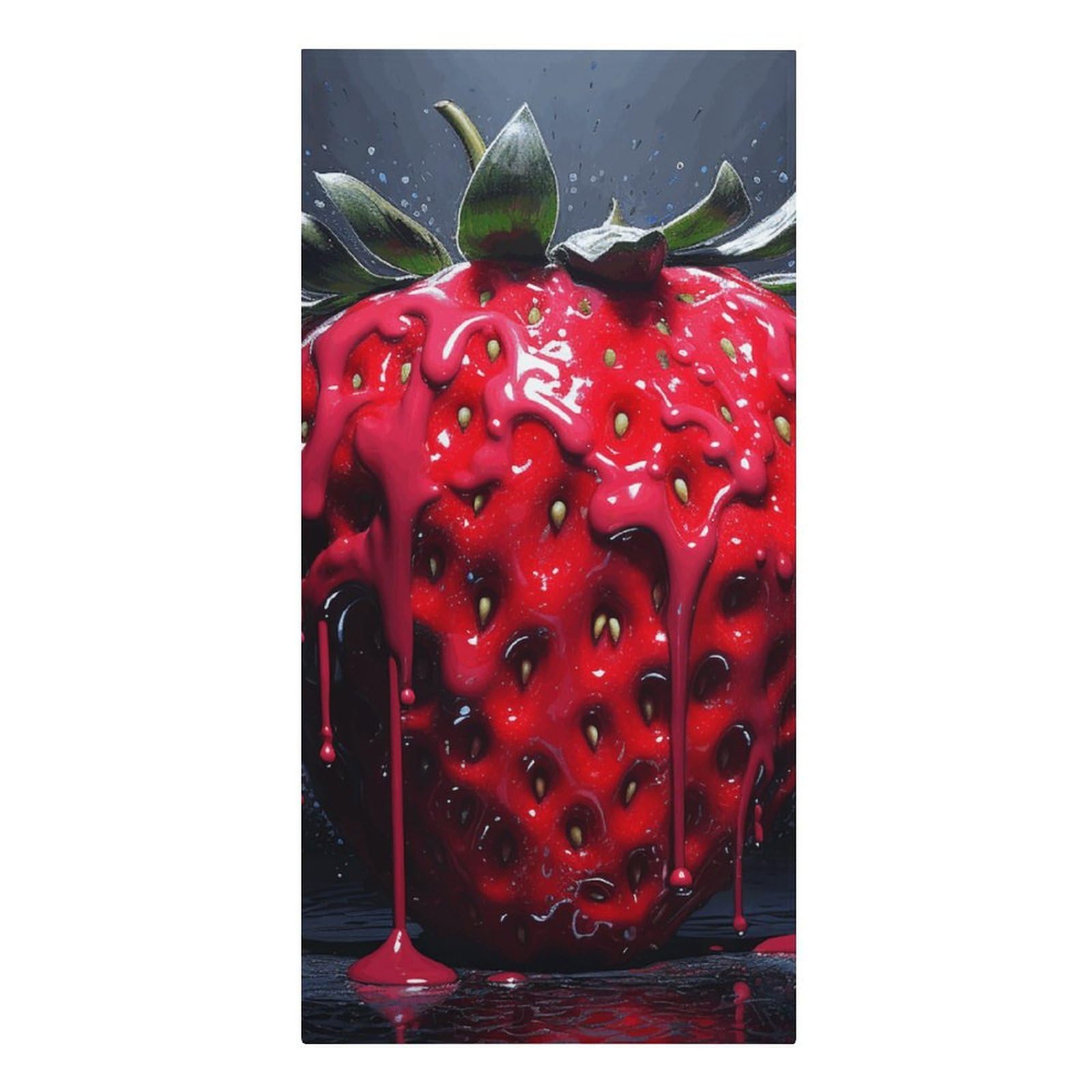 QMNLKH Bright Red Strawberries Beach Towel for Women, Large Microfiber Pool Towel for Men, Absorbent Swim Towels for Home, Lightweight Bath Towels for Camping, Yoga, 30.3"x61.4"