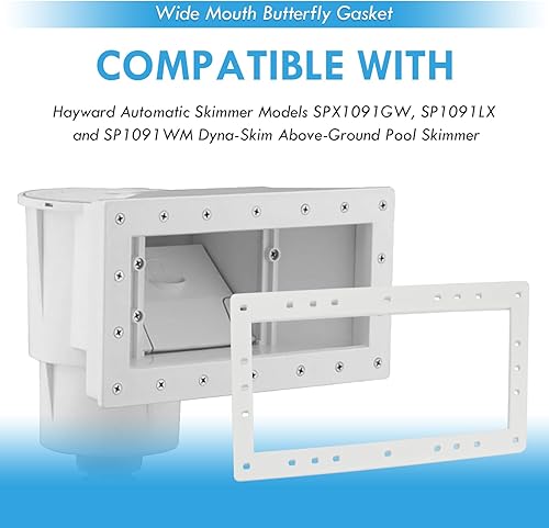Miniatura 3 de ANTOBLE Junta de mariposa de boca ancha compatible con Hayward SPX1091GW SP1091LX SP1091WM Dyna-Skim sobre el suelo Skimmer de piscina