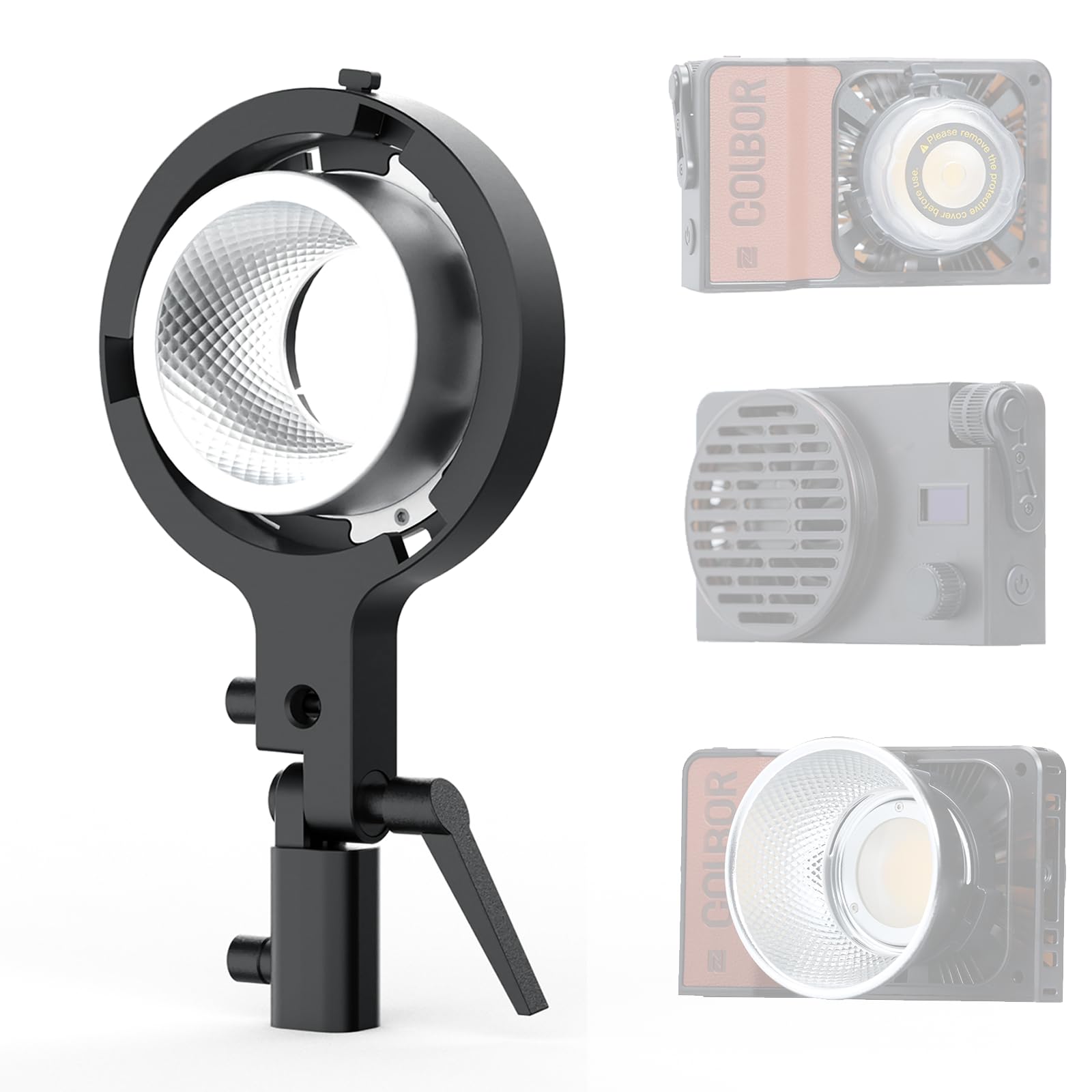 Adattatore Supporto Luce C To Bowens Per COLBOR W100/W60 - Compatibile Con Bi-Color E RGB