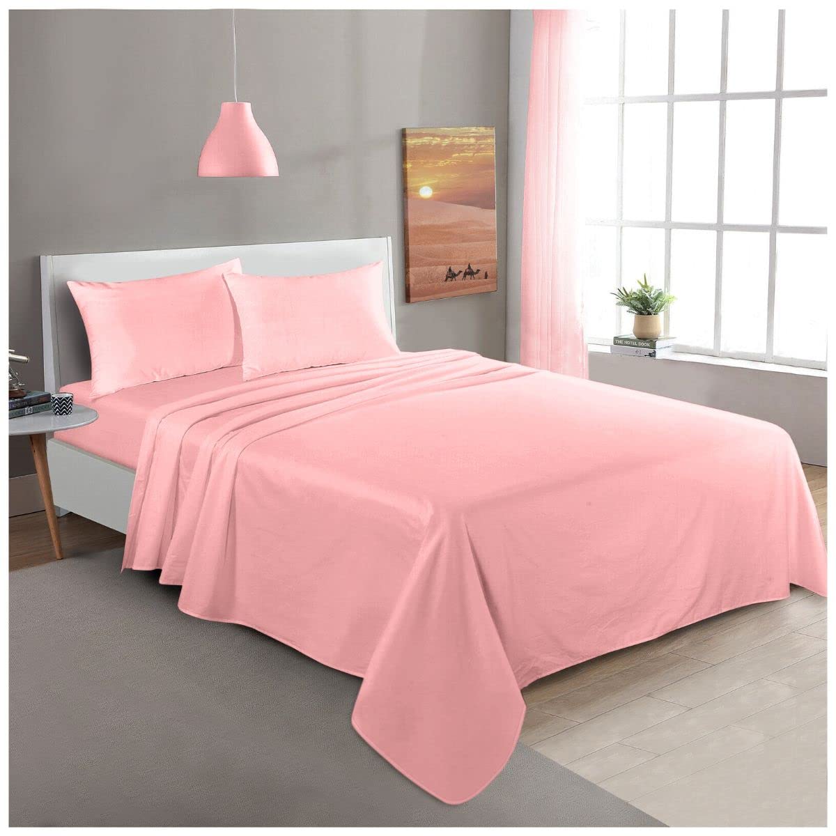 Gc Gaveno Cavailia Pink Flannelette Flat Sheet Single Bedding Top Sheets