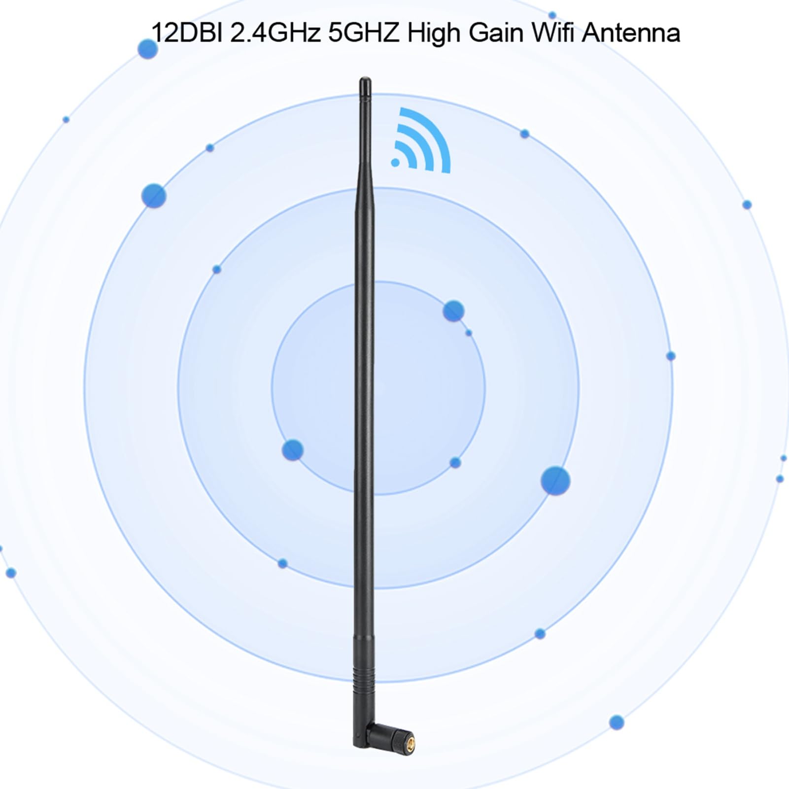 Antenne WiFi double bande 12 DBI 2,4 GHz 5 GHz à gain élevé avec connecteur RPSMA sans fil WiFi Antenne Extender