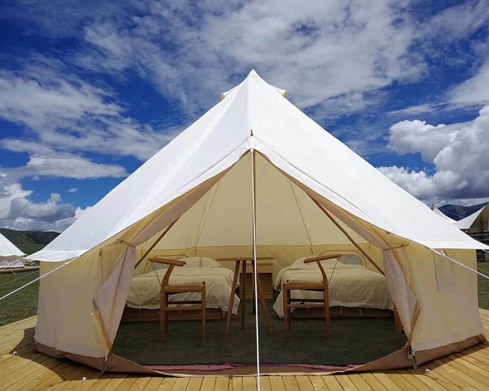 Outdoor Wodoodporny 4M 5M Oxford Bell Tent Glamping Jurta Namiot na rodzinny kemping lub festiwale na kempingu (5M Oksford Bell Namiot)