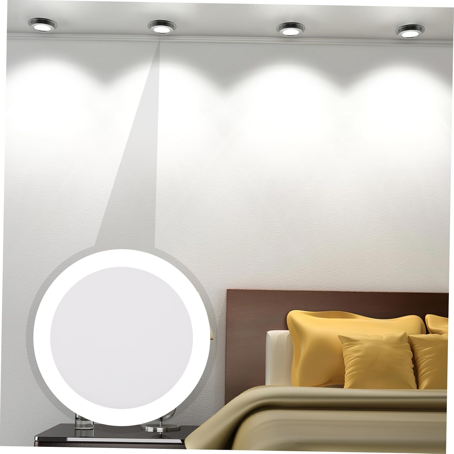 20pcs Led Downlight Diffusion Plates Smooth Pc Light Diffusers for Soft Lighting Easy Installation Compatible Lampshades for Home and Office Use