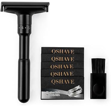 QSHAVE Adjustable Double Edge Razor Safety Razor Deluxe Set Razor