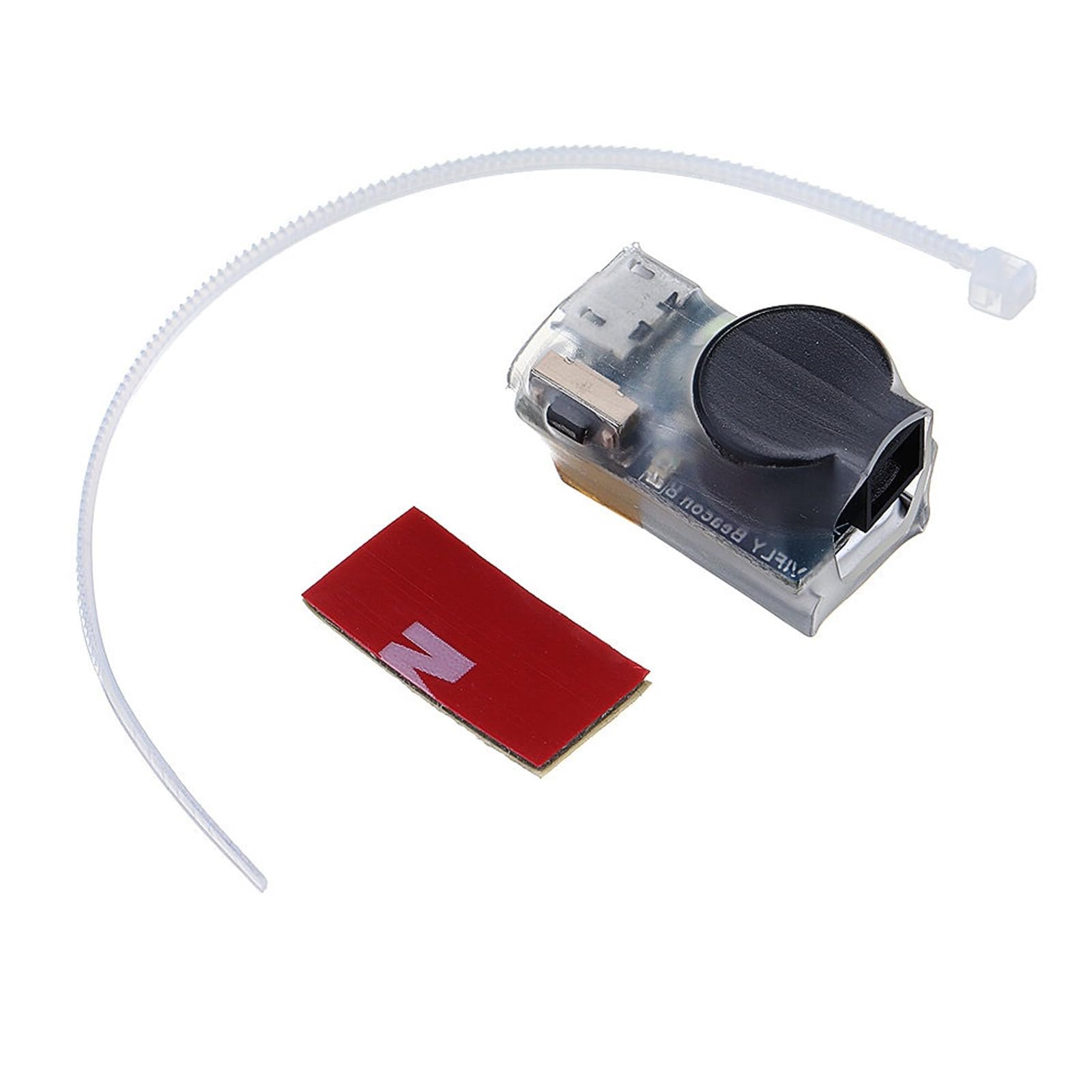Zumbador para drones inalámbricos FPV con luz LED, batería de 80 mAh, giroscopio integrado, alarma de drones perdidos