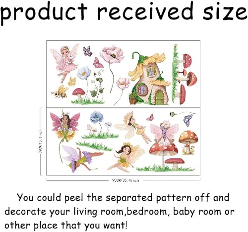 Miniatura 2 de SUPERDANT Pegatina de pared colorida de sirena con delfines animales marinos, conchas de vinilo extraíble, decoración del hogar, arte de pared, arte