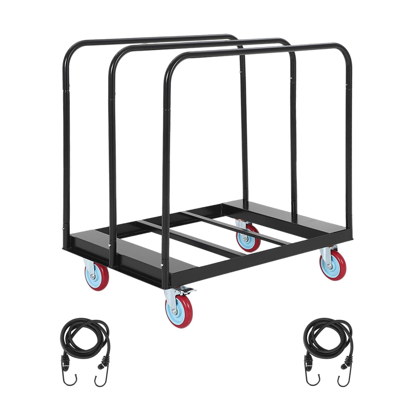 Plattenwagen, 816 kg, Transportwagen Mit 12,7 cm Lenkrollen, Plattenroller, Rohrbügelwagen Mit Zurrgurt, Transporthilfe Für Fabrik, Lager, Garage