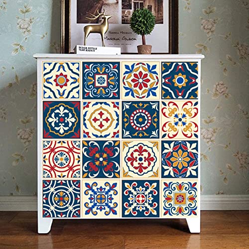 16Pcs Decorative Tile Stickers, 6X6 Inches Vinyl Self Adhesive Removable Waterproof， Peel And Stick Backsplash Walls Stickers For Kitchen,Stick On Wall Tiles #TOP5