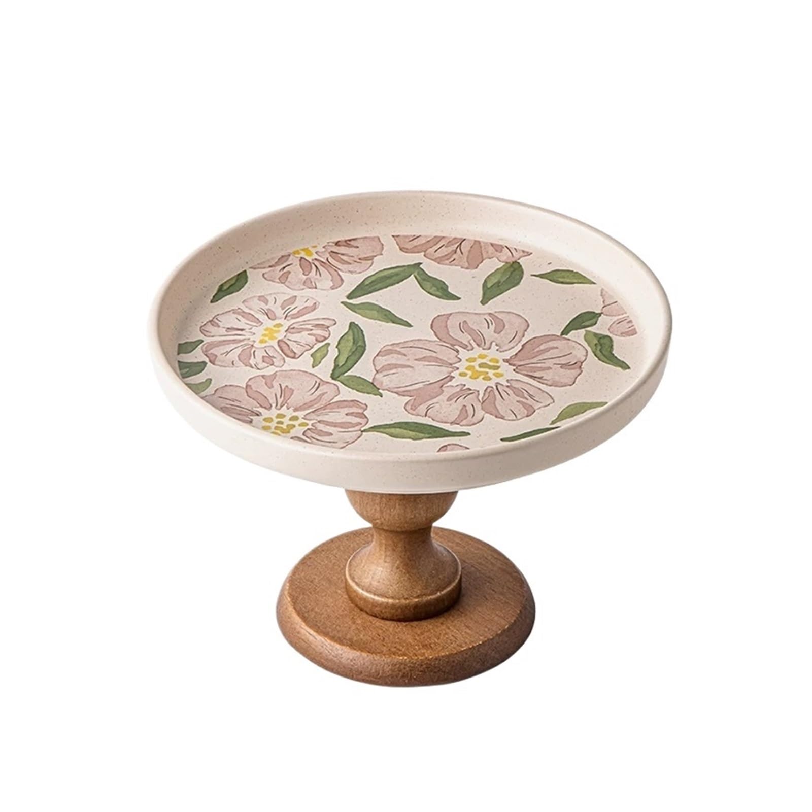 Lizhuzhuzs28 Cake Stand Wooden-handled Trays, Ceramic Fruit Bowls, Cake Stands, Entryway Storage And Decor Cake Stands for Dessert Table
