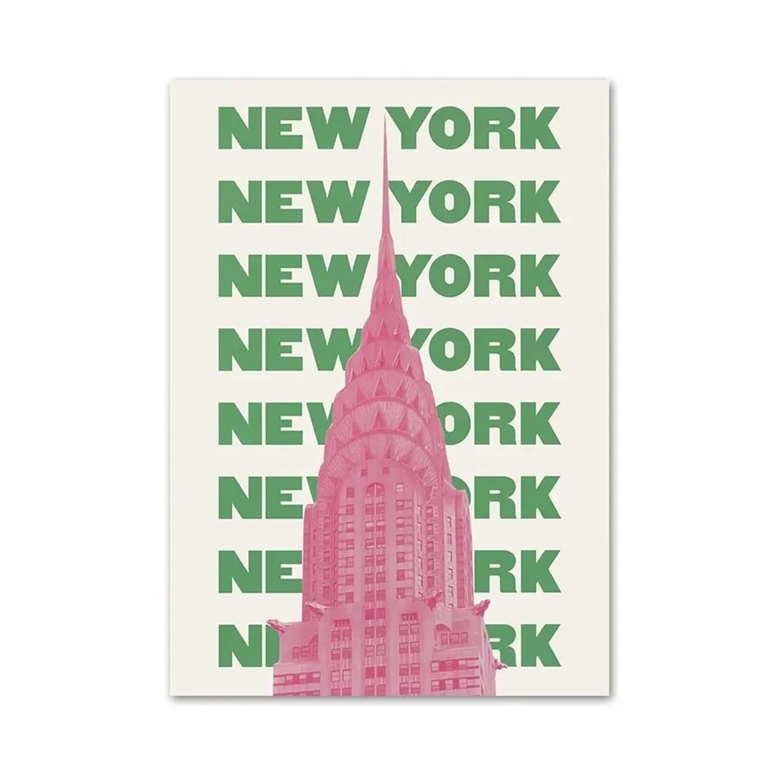 Póster de Monstera estilo Nueva York en lienzo de 40x50cm para salones modernos
