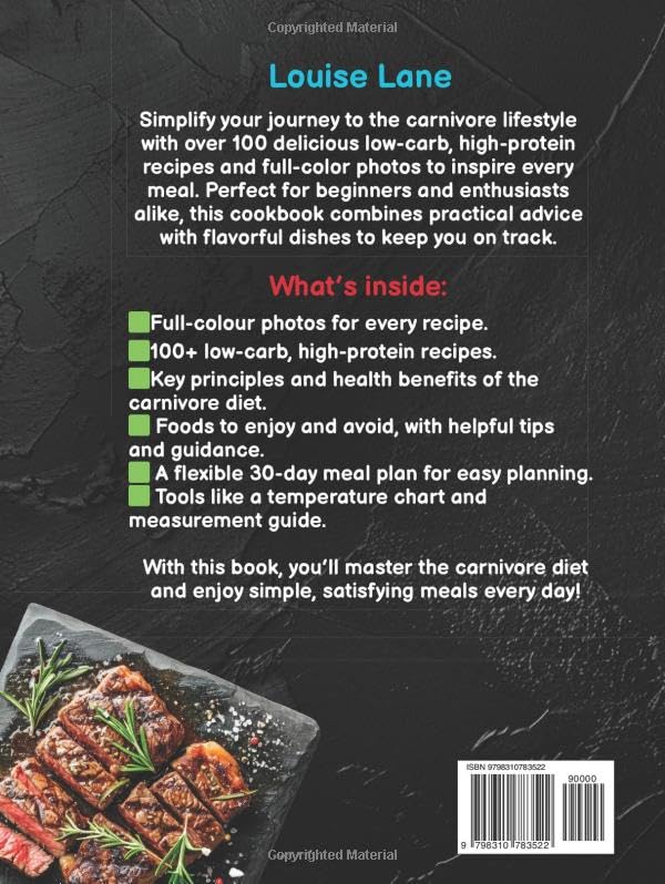 Super Easy Carnivore Diet Cookbook: Over 100 Low-Carb, High-Protein Recipes with Full-Color Pictures and a 30-Day Meal Plan for Beginners to Boost Energy & Achieve Your Health Goals - Image 2