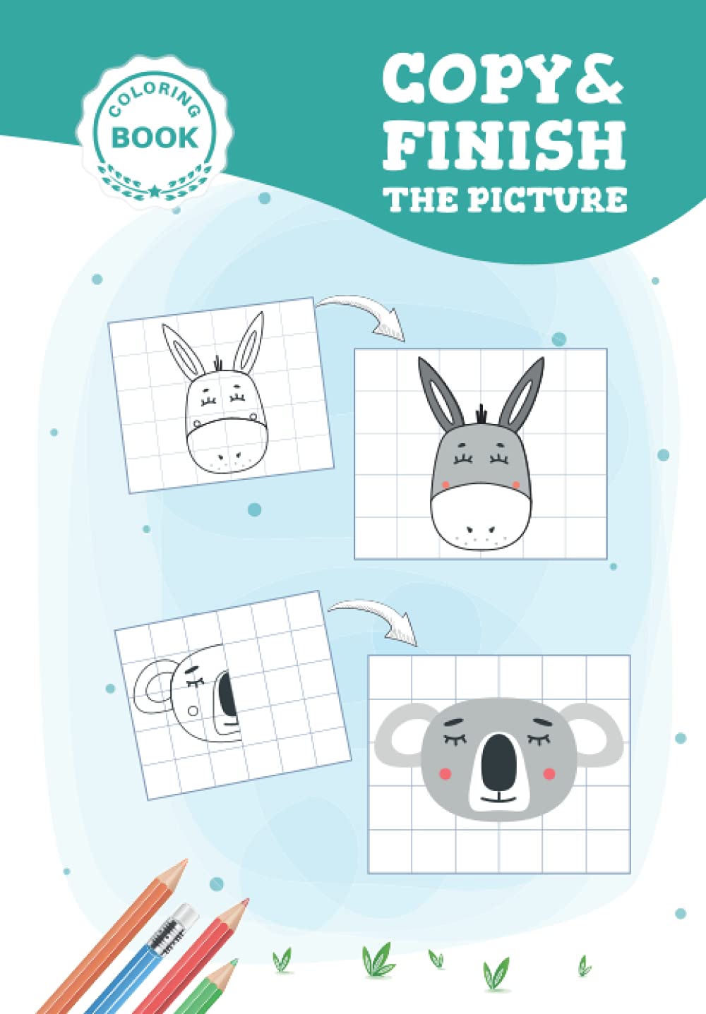 Copy & finish the picture - KIDS DRAWING & COLORING BOOK: Best Kids Drawing Book to Copy Pictures and Color Them In, Copy & finish the picture Book ... Fun Activity Copy coloring Book For Children
