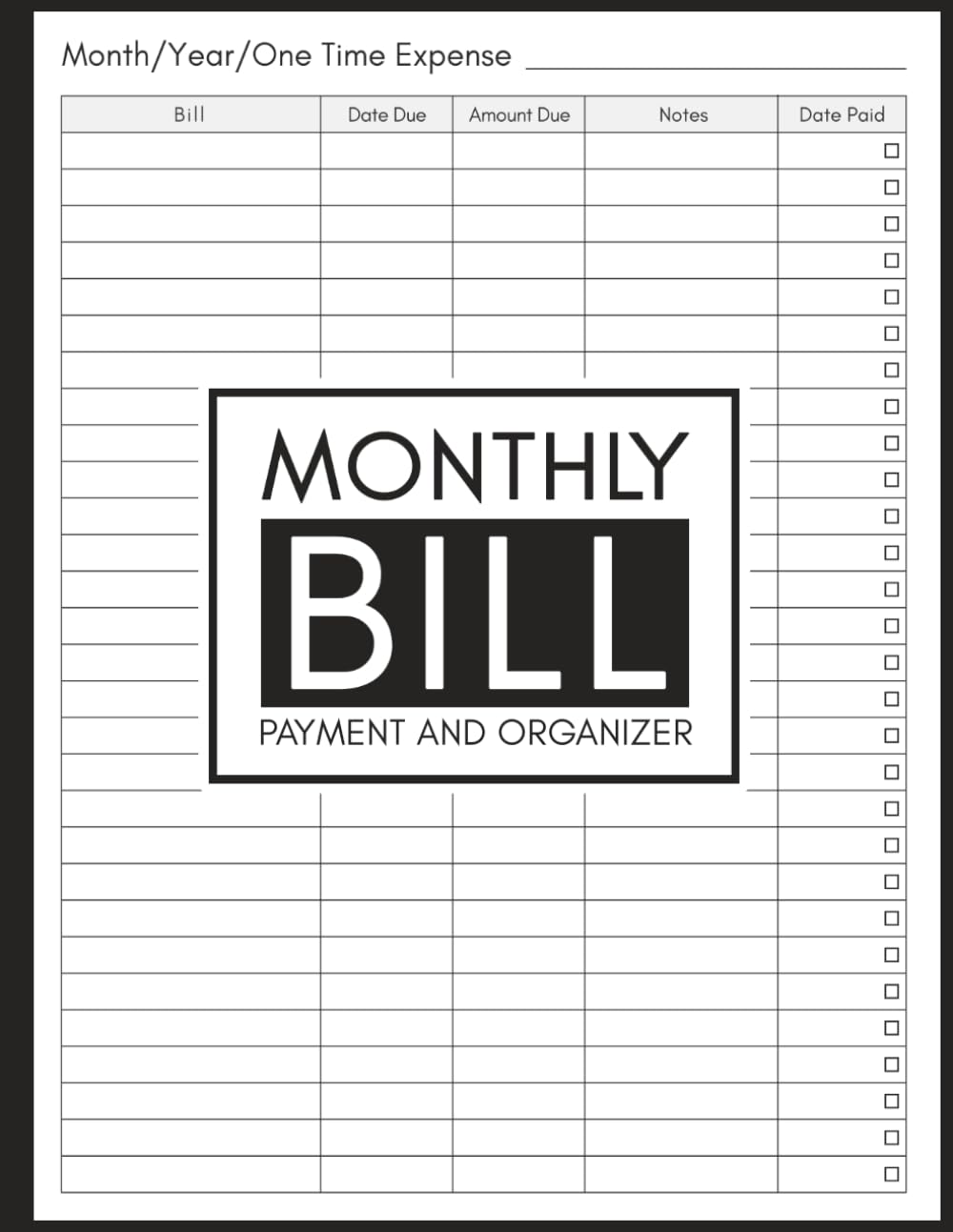 Monthly Bill Payment And Organizer: Simple Home Budget Spreadsheet For Busy Family, Bill Checklist Planner, Money Dept Tracker, Monthly/ Yearly/ One ... Large 8.5 x 11 Budgeting Record Book