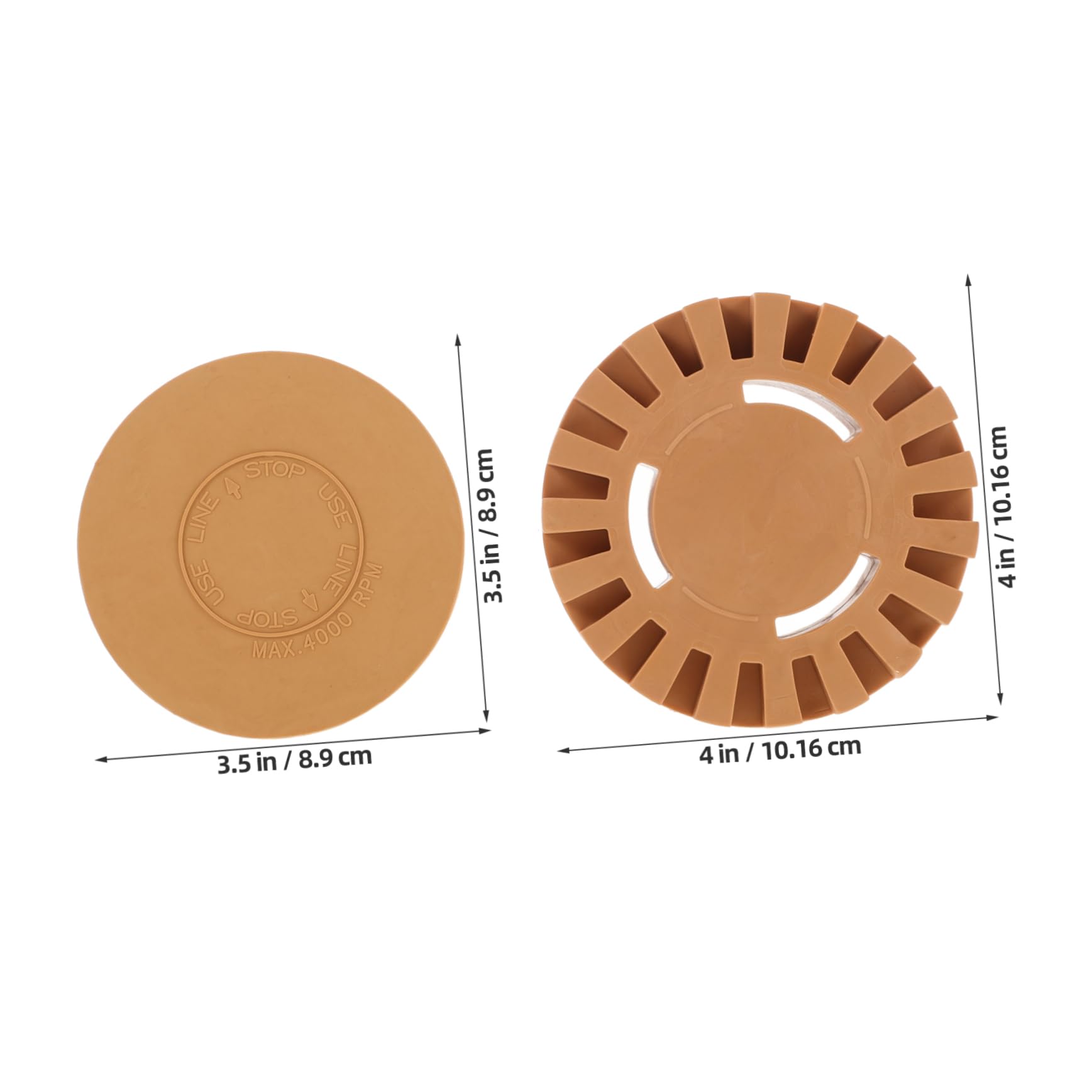 Radiergummi zum Entfernen von Kleberückständen Gummi Aufkleberentferner 2 Stück mit Gezahntem Design für Auto Aufkleber und Etiketten