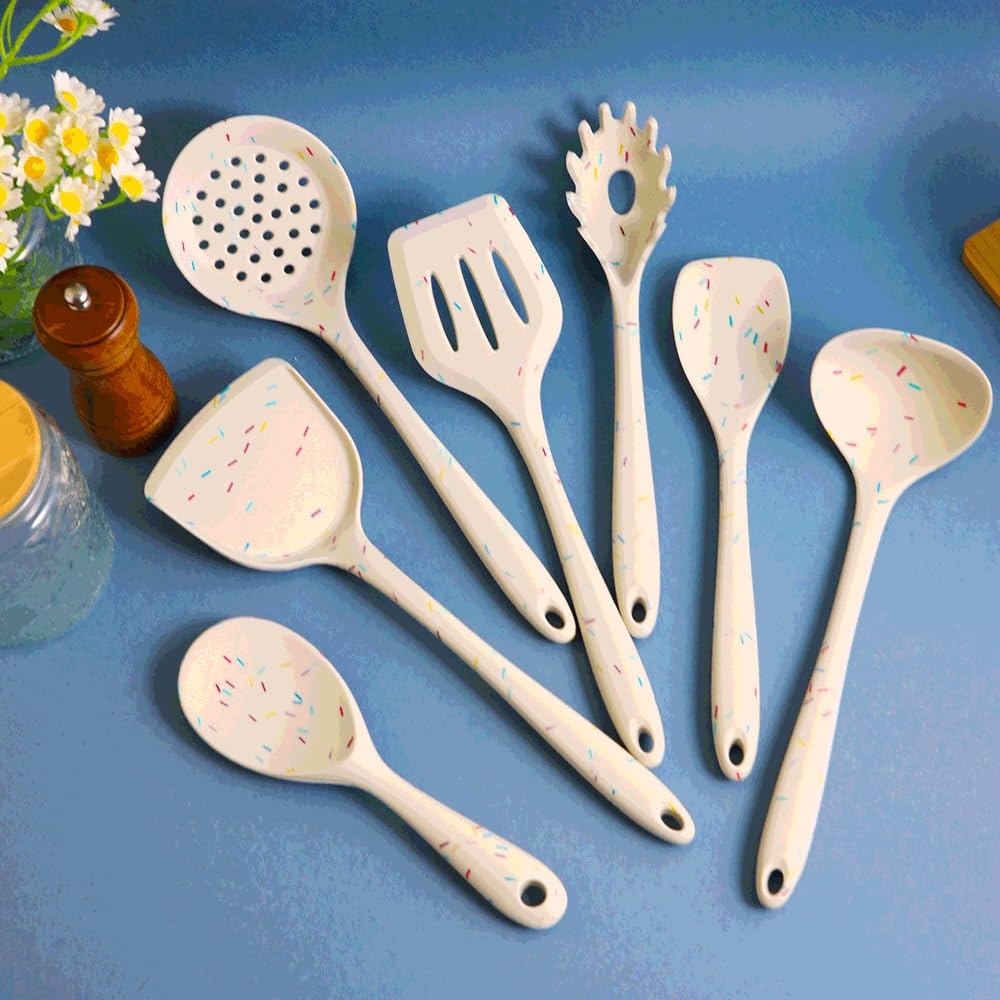 Set di utensili da cucina, utensili da cucina in silicone, utensili da cucina in silicone per uso alimentare, set di utensili da cucina con spatola in silicone, utensili da cucina