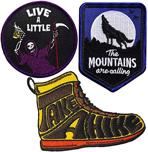 Patches (3 Pack) - Iron on Patch Set - Premium Patches for Backpacks, Jackets, Jeans, Hats