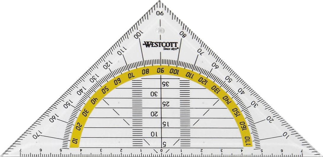 Westcott Geodreieck 140 mm Trasparente