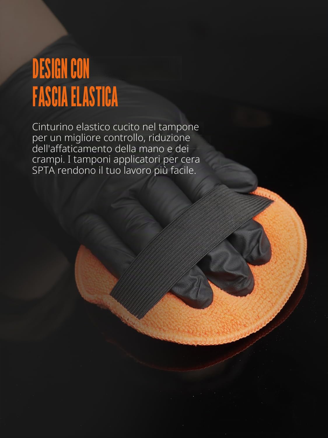 Spugna per Lucidare a Mano, SPTA 9 pezzi Applicatore di Cera in Microfibra, Tampone per Lucidatura Kit, Pulizia Auto, Tamponi in Spugna Applicazione di Polacco, Cera e Prodotti per la Cura