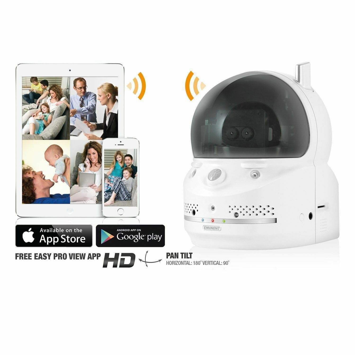 Eminent EM6270 bezprzewodowa kamera do monitoringu WiFi Easy Pro View Pan/Tilt IP