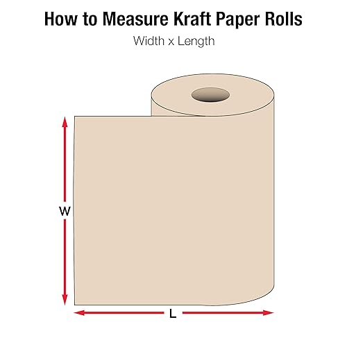 Miniatura 2 de Aviditi Rollo de papel kraft, 40#, 36" x 900', Kraft, papel 100% reciclado, ideal para embalaje, envoltura, manualidades, postal, envío, embalaje,