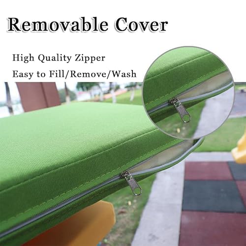 Rqpcsc Custom Outdoor Waterproof Bench Cushion, Personalized Size Garden Patio Bench Pads, Outdoor Furniture Non-Slip Cushion, 50D High Density Sponge Cushion, Bay Window Cushion, Porch Swing Cushion #TOP2