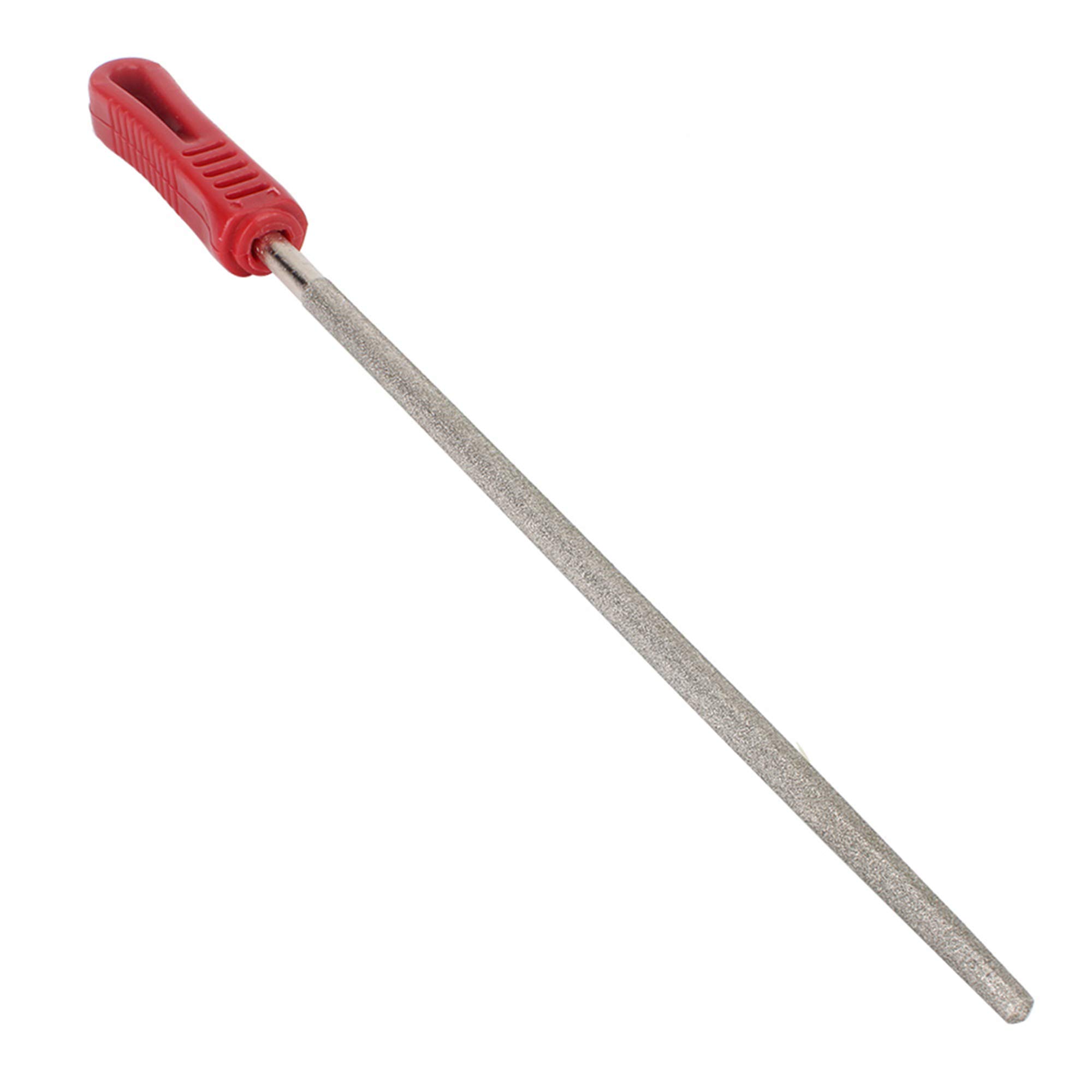 CNBTR 10inch Diamond Coated Round File Plastic Handle Hand Tools for Grinding on Glass, Stone, Marble,180Grit